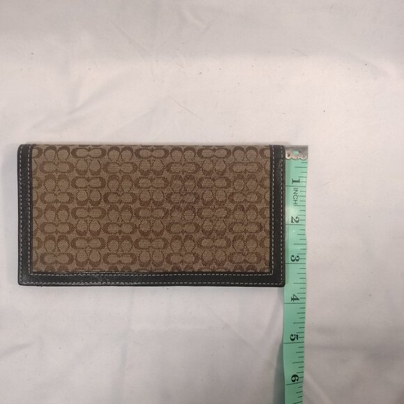Coach Checkbook, Brown logo - Picture 2 of 8